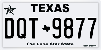 TX license plate DQT9877