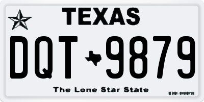 TX license plate DQT9879