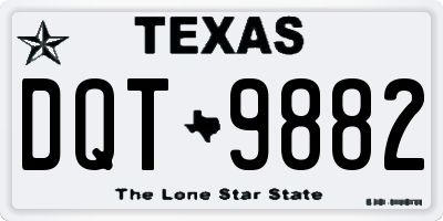 TX license plate DQT9882