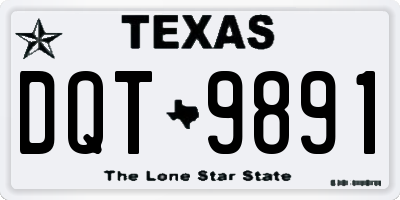 TX license plate DQT9891