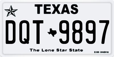 TX license plate DQT9897