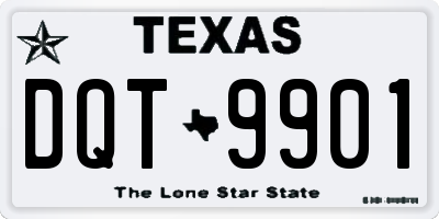 TX license plate DQT9901