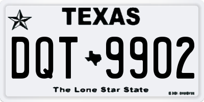 TX license plate DQT9902