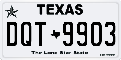 TX license plate DQT9903