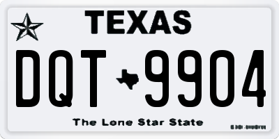 TX license plate DQT9904