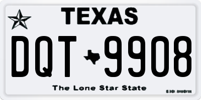 TX license plate DQT9908