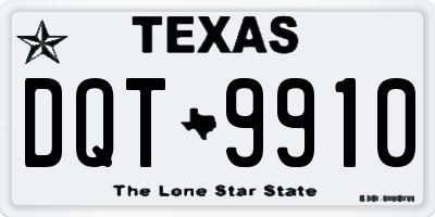 TX license plate DQT9910