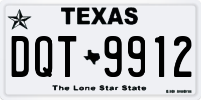 TX license plate DQT9912