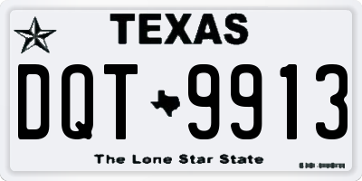 TX license plate DQT9913