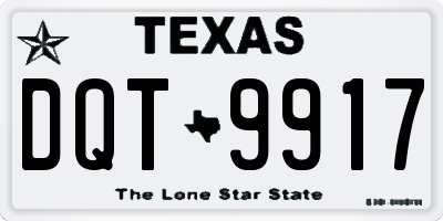 TX license plate DQT9917