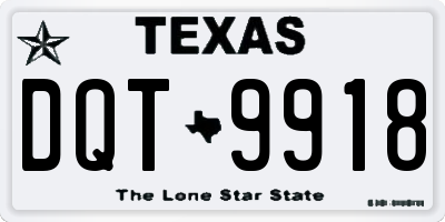 TX license plate DQT9918