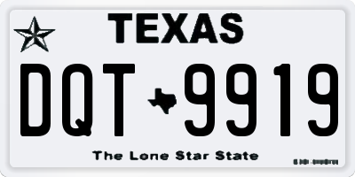 TX license plate DQT9919