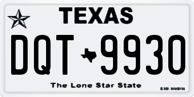 TX license plate DQT9930