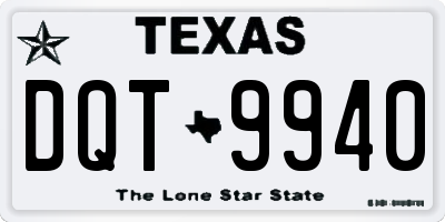 TX license plate DQT9940