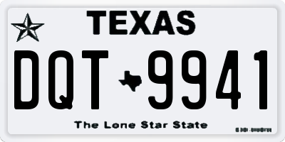 TX license plate DQT9941