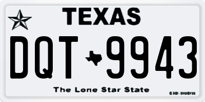 TX license plate DQT9943