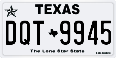 TX license plate DQT9945