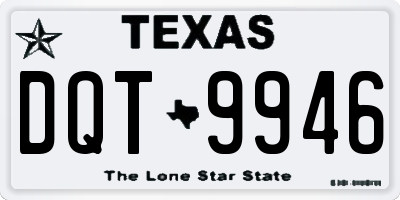 TX license plate DQT9946