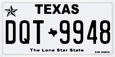TX license plate DQT9948