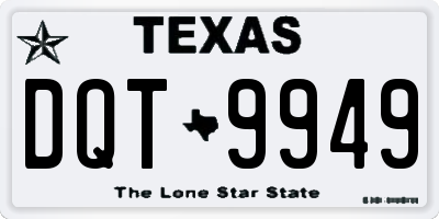 TX license plate DQT9949