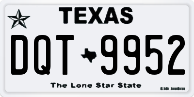 TX license plate DQT9952