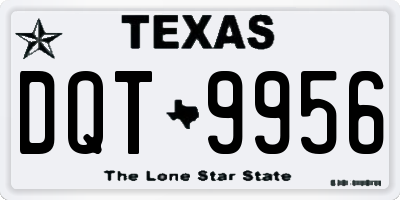 TX license plate DQT9956
