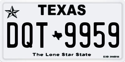 TX license plate DQT9959