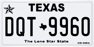 TX license plate DQT9960