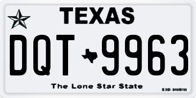 TX license plate DQT9963