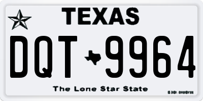 TX license plate DQT9964