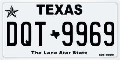 TX license plate DQT9969