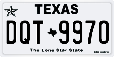 TX license plate DQT9970