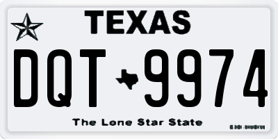 TX license plate DQT9974