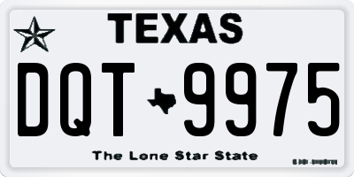 TX license plate DQT9975