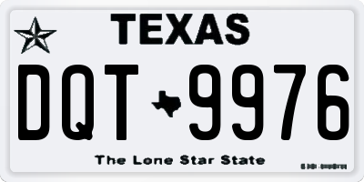 TX license plate DQT9976