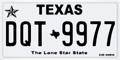 TX license plate DQT9977
