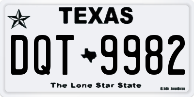 TX license plate DQT9982