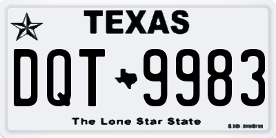 TX license plate DQT9983