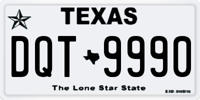 TX license plate DQT9990