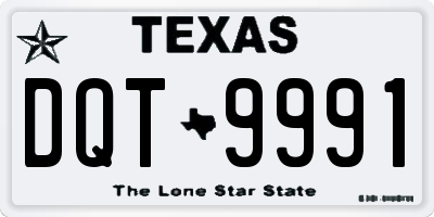 TX license plate DQT9991
