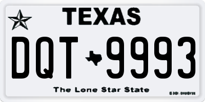 TX license plate DQT9993