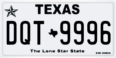 TX license plate DQT9996