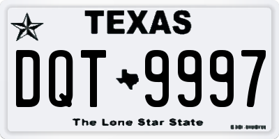 TX license plate DQT9997