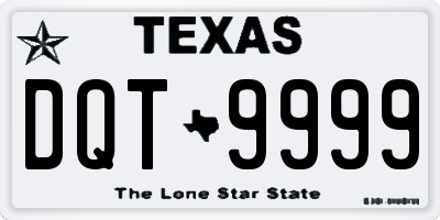 TX license plate DQT9999