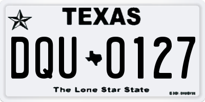 TX license plate DQU0127