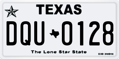TX license plate DQU0128