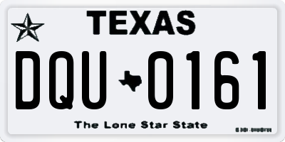 TX license plate DQU0161