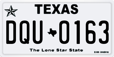 TX license plate DQU0163