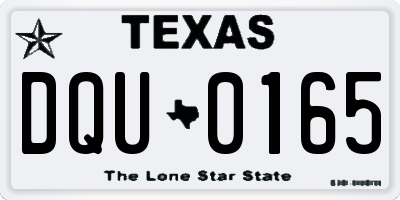 TX license plate DQU0165