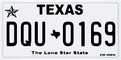 TX license plate DQU0169